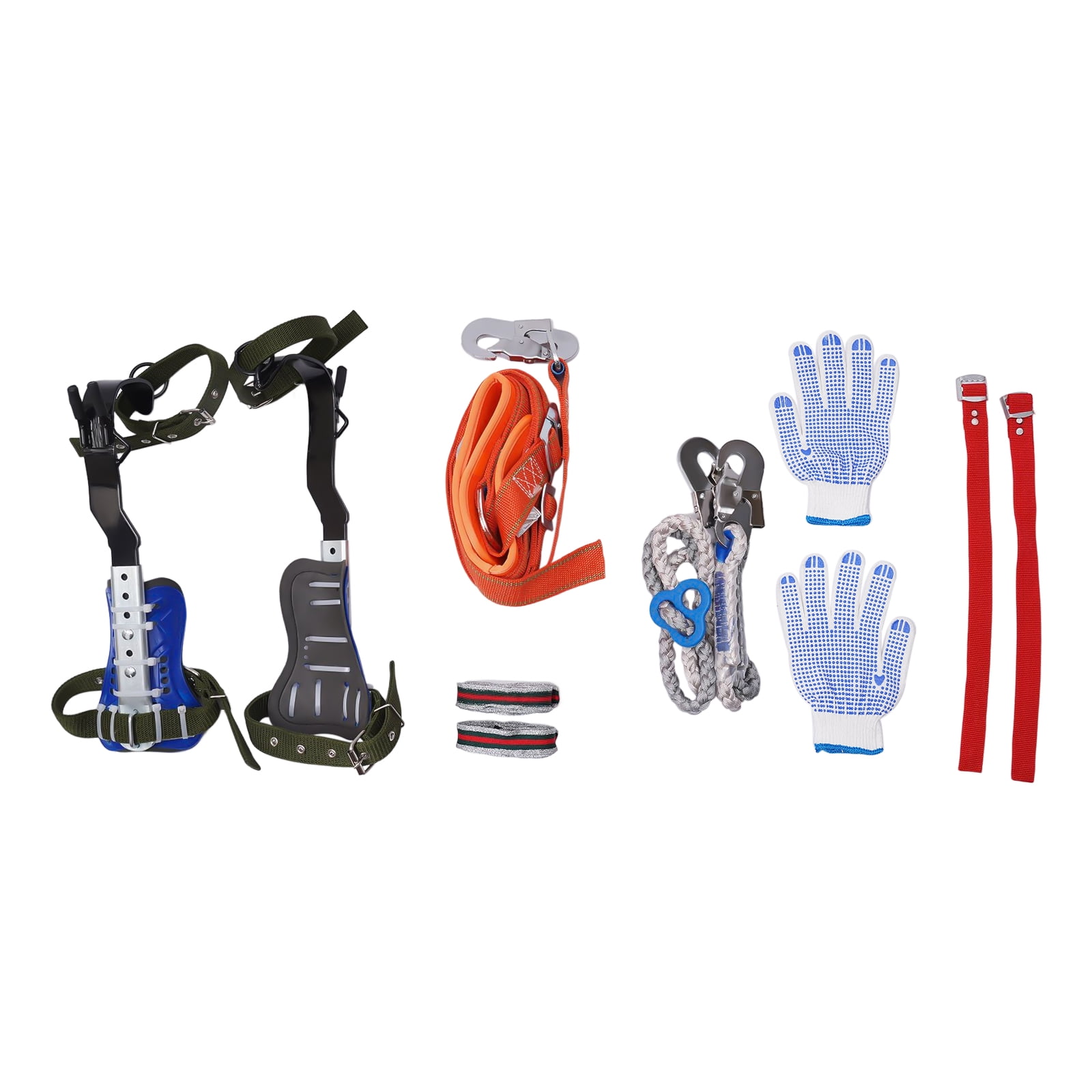 Heavy Duty Tree Climbing Tools with Adjustable Height, Safety Belt & Rope – 150kg/330.69lbs Capacity, Includes Gloves and Foot Straps for Outdoor Adventures