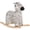 Black, variant on Kids Ride-On Rocking Horse Toy with Lullaby Song, Soft Plush Fabric & Wooden Base for Children 18-36 Months, Gray