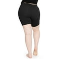 thumbnail image 3 of Stretch Is Comfort Women's Cotton Biker Shorts Black X-Large, 3 of 6