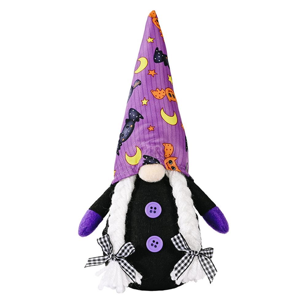 Ornament Gifts of Halloween//Party//Festival//Birthday//Holiday Handmade Mr and Mrs Gnomes Plush Standing Faceless Dolls for Home Decoration Hotme Purple Gnomes Decoration 2pcs