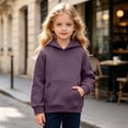 thumbnail image 2 of Girls Hoodies Long Sleeve Pocket Pullover Hooded Sweatshirt Casual Cute Fall Winter Outfits Size 10-11 Years, 2 of 7