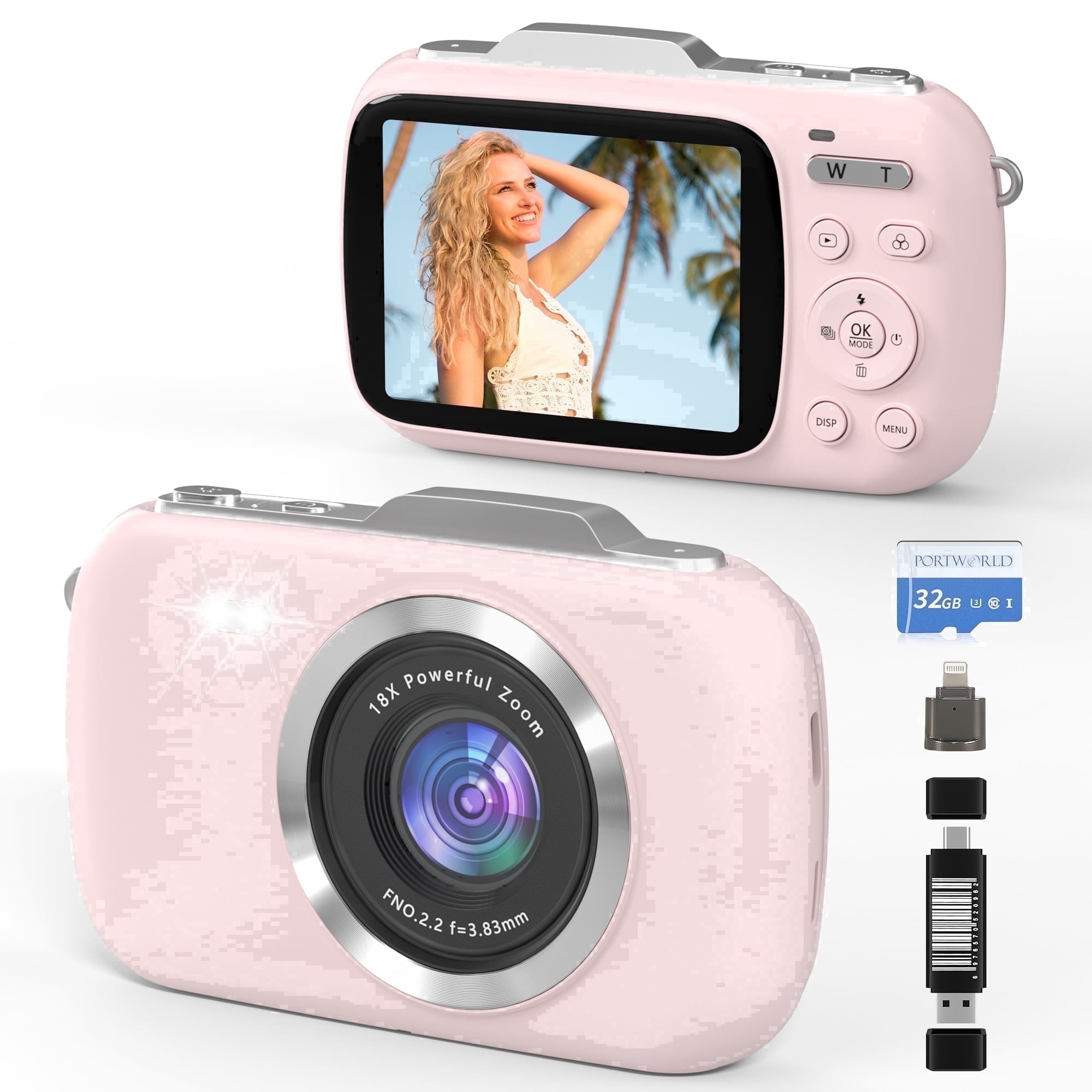 Andoer V12 1080P Full HD 16X Zoom Video Camera with 3.0 Inch LCD