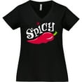 thumbnail image 3 of Inktastic Spicy hot chili pepper Women's Plus Size V-Neck T-Shirt, 3 of 5