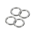 thumbnail image 1 of Unique Bargains 1" Seamless Metal O Rings, 4 Pack 304 Stainless Steel O-Ring Solid Round Rings for Macrame, DIY Craft,4x25mm, 1 of 5