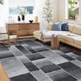 thumbnail image 2 of Modern Geometric Patchwork Area Rug 8x10 Large Rugs for Living Room, Soft Throw Carpet Floor Decor for Entryway Dining Room Office Nursery Black, 2 of 7