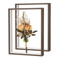 thumbnail image 1 of 2-Pack Dried Flower Frame, 12 x 16 Inch Double Acrylic Wooden Dried Flower Photo Floating Frame [Coffee], 1 of 7