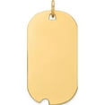 thumbnail image 1 of 14K Yellow Gold Plain .035 Gauge Engravable Dog Tag With Notch Disc Charm (33 X 16) Made In United States xm547/35, 1 of 6