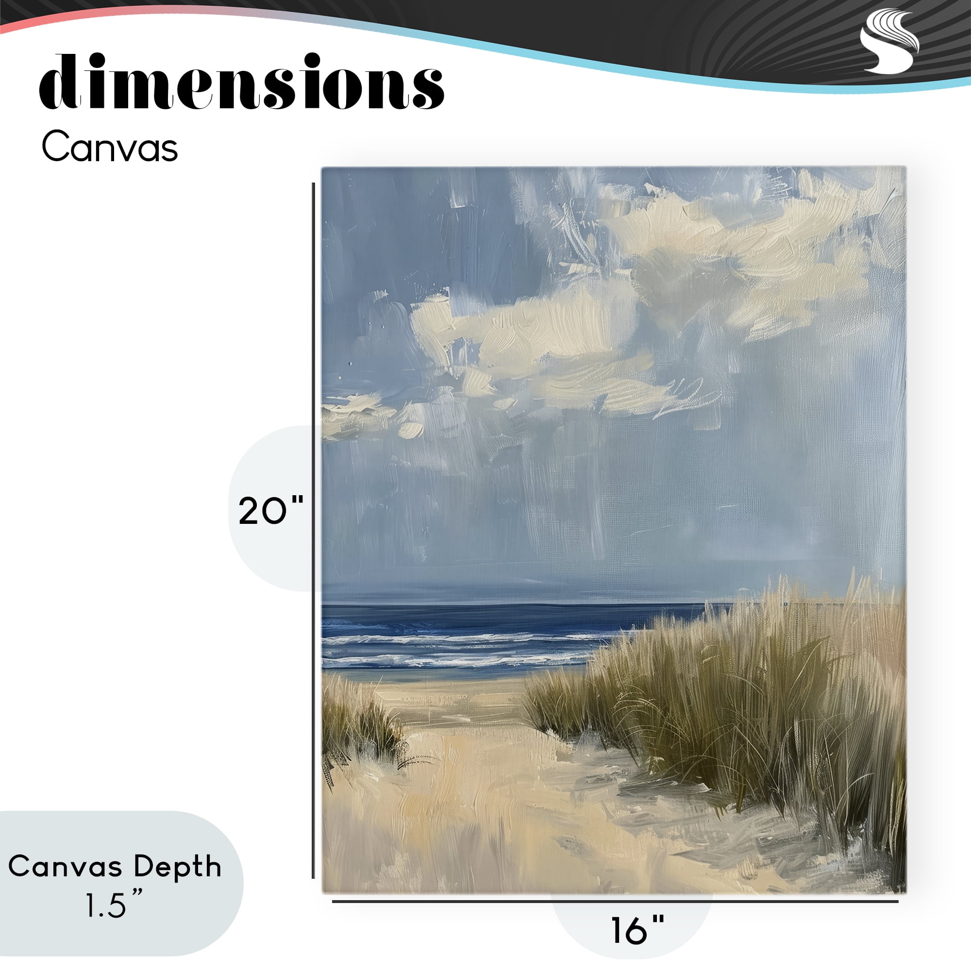 Stupell Industries In The Dunes By The Sea Canvas Wall Art, design by Petal Prints Design