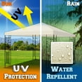thumbnail image 4 of Toit de Gazebo de Remplacement pour Terrasse Extérieure; Housse de Parasol en Polyester Imperméable, Toit de Remplacement en Polyester, Auvent Pare-Soleil, Beige, 4 of 9