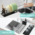 thumbnail image 7 of 9 Pack Dish Drying Rack Set with Drain Board, Dish Rack Over the Sink with Utensil Holder, Plate Storage Rack for Kitchen Counter,Black (16.3×6.5×6.8in), 7 of 7
