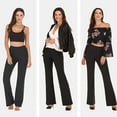 thumbnail image 4 of Yoga Pants for Women with Pockets High Waisted Workout Pants for Women Bootleg Work Pants Dress Pants, 4 of 5