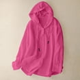 thumbnail image 3 of Craaazy Womens Sun Protective Long Sleeve Button Down Shirts Solid Color Hoodies Summer Tops for Beach Vacation, 3 of 4