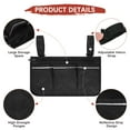 thumbnail image 2 of Uxcell Beach Chair Armrest Bag [2-Pack] - Waterproof Polyester Adjustable Straps Reflective Strip Beach [Black], 2 of 2