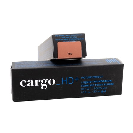 cargo_HD+ Picture Perfect Liquid Foundation F60, 1 fl oz
