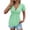 Green, variant on Women's Short Sleeve T-Shirts Front Twist Knotted V-Neck Summer Tees Tops Casual Loose Lightweight Comfortable Tee Shirts