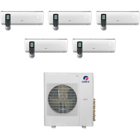 

GREE MULTI42CVIR501-42 000 BTU Multi21+ Penta-Zone Wall Mount Mini Split Air Conditioner Heat Pump 208-230V (9-9-9-9-12)
