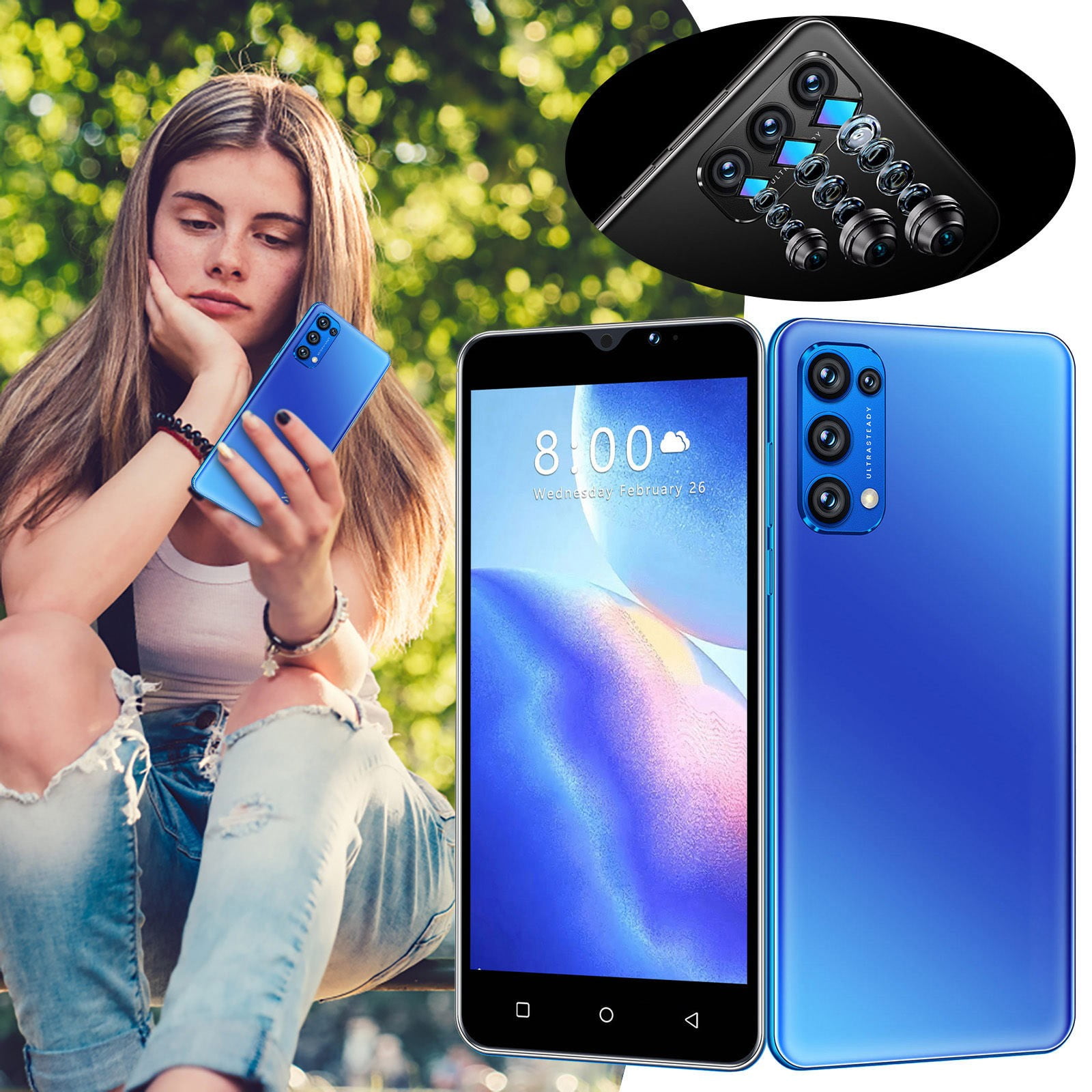 Android Unlocked Cell Phone Dual Sim 6 In Unlocked Phone Face ID