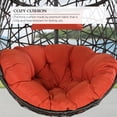 thumbnail image 3 of Ulax Furniture Patio Outdoor Indoor Rattan Hanging Basket Swing Chair with Stand and Cushion, Red, 3 of 6