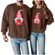 thumbnail image 1 of Gibobby Sudadera sin capucha y ocio Sudadera con capucha de estilo informal y deportivo para pareja con estampado de animados del día de San Valentín para amantes (para mujeres)(Marrón, XL), 1 of 5