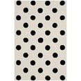 thumbnail image 2 of Safavieh Kids Collection SFK904D Handmade Polka Dot Wool Area Rug, 4' x 6', Ivory / Black, 2 of 4