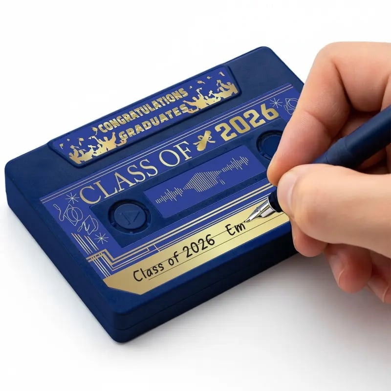 Xheghe Personalized Graduation Message Book with Audio Cards - Heartfelt Keepsake for Celebrating Graduates and Capturing Memories