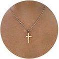 thumbnail image 4 of Collier Ras du Cou Simple Pendentif Croix Plaqué Or 18K Collier Minuscule Simple pour Femmes Filles, Doré, 4 of 5