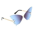 thumbnail image 4 of Cat Eyes Sunglasses for Women Oversized Fashion Vintage Butterfly Eyewear 400 Gradient Blue, 4 of 7