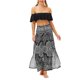 thumbnail image 2 of VISgogo Pantalones de pierna ancha de verano para mujer, pantalones sueltos sueltos de tiro medio con estampado bohemio con divisiones para yoga, playa, vacaciones VISgogo  moda, 2 of 6