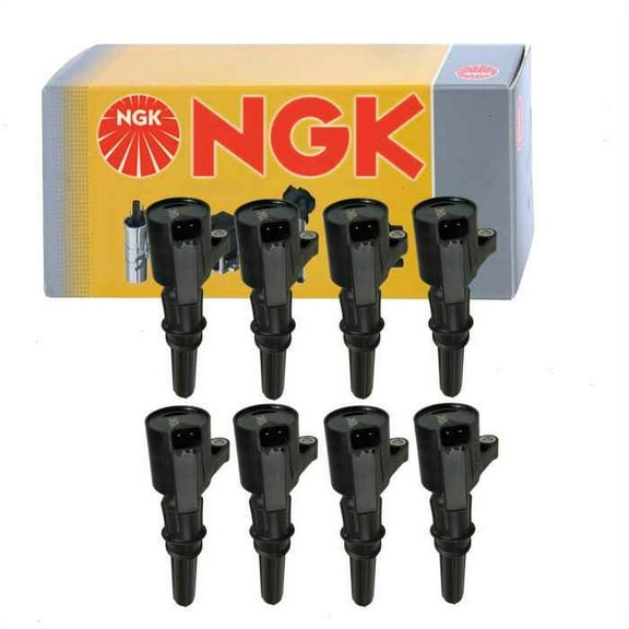 8 pc NGK Ignition Coils compatible with Ford E-250 4.6L 5.4L V8 2003-2014