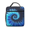 thumbnail image 2 of Blue and Black Tie Dye Pattern Insulated Lunch Bag Teens,Lunch Box for Men Women for Work,Picnic or Travel,10.2x9.5x4.3 Inches,8 Can Capacity, 2 of 6