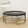 thumbnail image 3 of PawHut 8 Panels Foldable Dog Playpen with Top Cover, 24" High, 3 of 10