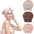 thumbnail image 1 of (Brown/Khaki/Pink) 3-Pack Super Absorbent Quick-Drying Hat, Coral, 1 of 5