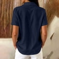 thumbnail image 4 of Women's Casual Loose Plain V-Neck Pullover Top for Everyday Wear, 4 of 7