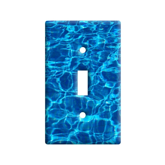 Swimming Pool Blue Water Light Switch Plate Cover