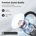 thumbnail image 3 of Open Ear Bluetooth 5.4 Headphones, Wireless Earbuds Sport Over Earphones Built-in Mic with Ear Hooks 50H Playtime Ear Buds LED Display Charging Case, Waterproof Design for Running Fitness, Black, 3 of 8
