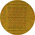 thumbnail image 1 of Ahgly Company Indoor Round Persian Yellow Traditional Area Rugs, 5' Round, 1 of 4