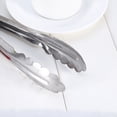 thumbnail image 3 of Tong 9 "Barbacoa de acero Clip inoxidable buffet pinzas pan begy cochin, 3 of 7
