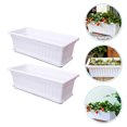 thumbnail image 3 of Zcyifa 2pcs Plastic Window Box Planter with Saucers for Indoor Outdoor Garden Balcony, 3 of 10