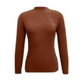 thumbnail image 4 of JJHGVB Thermal Sweater for Women Long Sleeve Sweaters for Women Fitted Shirts for Women's Fashion Womens Sweaters Winter Sweater Top Cute Sweaters for Women Gold XL, 4 of 5
