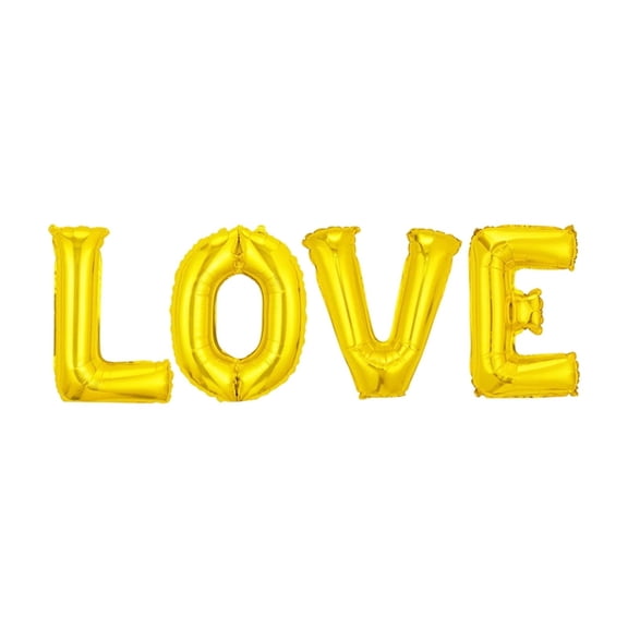 32" Gold LOVE Balloons Foil Balloons Mylar Balloons for Marry Proposal of Marriage Valentine's Day Party Decorations Party Supplies