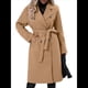 thumbnail image 1 of Gabardina de Lana Cruzada para Mujer, Abrigo de Invierno de Mezcla de Lana, Medio, Elegante. Caqui XXL, 1 of 8