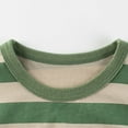 thumbnail image 4 of SILVERCELL 1-6 Years Little Boys Girls Summer Solid Color Stripe Crew Neck Short Sleeve Toddler Cotton T-Shirt, 4 of 7