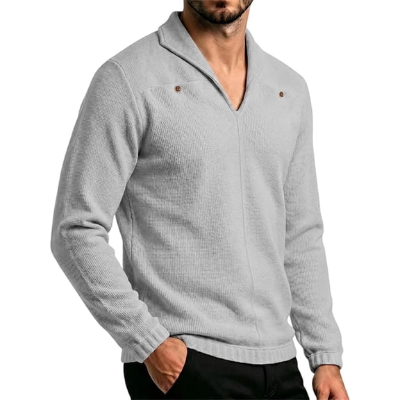 yillto Mens Sweaters V Neck Knit Long Sleeve Tops Fall Winter Warm Pullover Sweater Clothes Tops