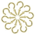 thumbnail image 3 of Biaungdo 100 piezas 5/8"" Ganchos para tazas de techo Ganchos para tornillos Ganchos para tazas de techo Tornillos autorroscantes Ganchos dorados -, 3 of 5