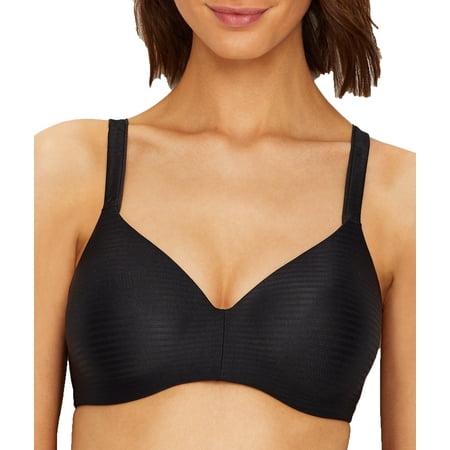 

Hanes Ultimate Women s T-Shirt Wireless Bra ComfortBlend Black Micro Dot 34C