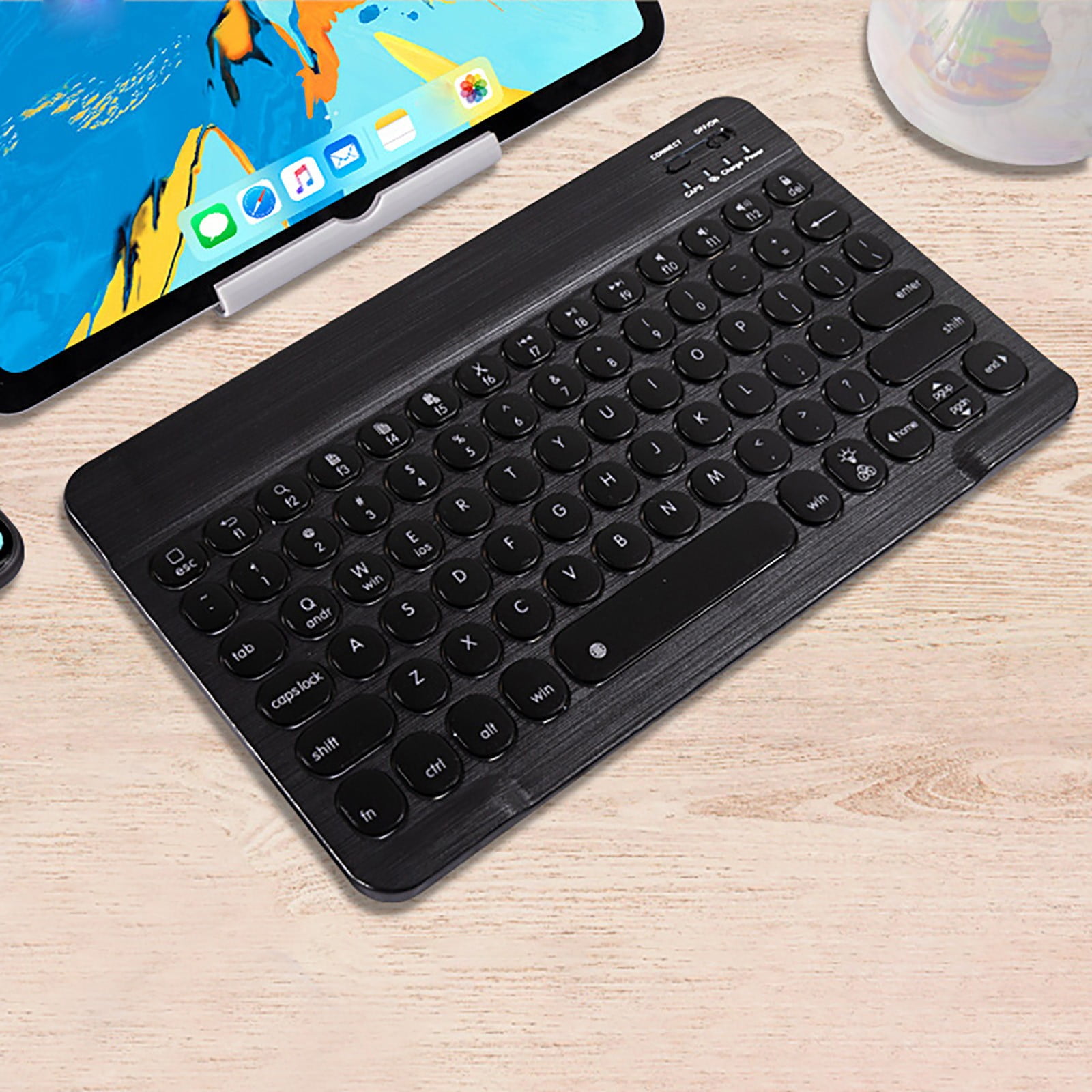 Portable Wireless Bluetooth 5.0 7-Colors Backlit Keyboard in for Android, Keyboard