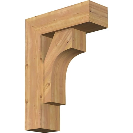 

Ekena Millwork 7 1/2 W x 22 D x 30 H Westlake Block Smooth Bracket w/ Offset Brace Western Red Cedar