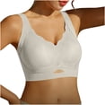 thumbnail image 2 of Bixock Wireless Sports Bras for Women Solid Color Side Coverage Support Underarm Containment for Fitness Activity Wear Bra, 2 of 5