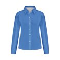 thumbnail image 4 of cfhntfmh Long Sleeve Shirts for Women Fall Loose Dressy Casual Blouses Button down Collared Basic Tops, 4 of 5