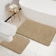 thumbnail image 1 of Juego de alfombras de baño LOCHAS, suaves y antideslizantes, color beige, 1 of 6